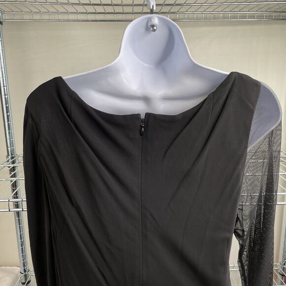 Talbot‎ Runhof Women's Black Bodycon Long Dress Size 2 Stretchy Pret Statement - Picture 7 of 16